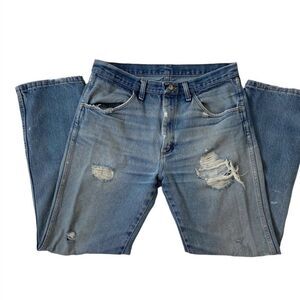 Rustler Mens Denim Jeans Distressed Faded SZ 33 x 32